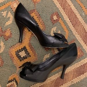 Via Spiga V-Marilla Leather Black Heel